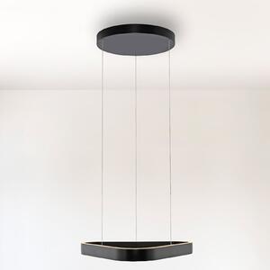 Paul Neuhaus LED obesna svetilka Q-Stretto, črna, 60 cm, zatemnjen, Črna, Dnevna soba / jedilnica, Kovina, Sodobni