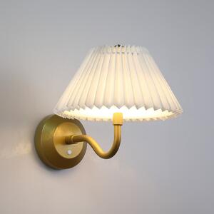 Searchlight LED-akumulatorska stenska svetilka DANISH, izstop 25 cm, zlata barva kovine, zatemnjen, Zlata / medeninasta, Dnevna soba / jedilnica, Kovina