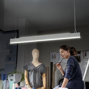 OSRAM LED viseča svetilka Office line Cuboid bela 4.000 K DIM, zatemnjen, Bela, Študija / pisarna, Aluminij, Sodobni