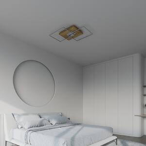Elobra LED stropna svetilka Inka S, dolžina 50 cm, svetlo leseno, z možnostjo, zatemnjen, Les, Dnevna soba / jedilnica, Les, Sodobni
