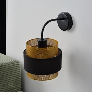 OSRAM stenska svetilka Decor Hornet, 1-žarek, črna/zlata, E27, zatemnjen, Črna, Dnevna soba / jedilnica, Tkanine / tekstil, Sodobni
