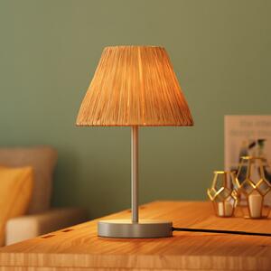 OSRAM namizna svetilka Decor Raffia, 1-žarek, rafia, naravna barva, E27, Rjava / rjasta, Dnevna soba / jedilnica, Kovina, Podeželska hiša / Rustikalna