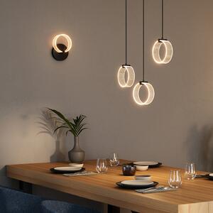 OSRAM LED stenska svetilka Decor Circle, CCT, črna, Črna, Dnevna soba / jedilnica, Plastika, Sodobni