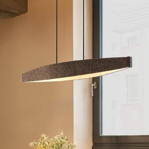 OSRAM LED obesna svetilka Decor Flat Felt, siva, filc, 3.000 K, Siva, Dnevna soba / jedilnica, Tkanine / tekstil, Sodobni