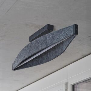 OSRAM LED stropna svetilka Decor Flat Felt, siva, filc, 3.000 K, Siva, Dnevna soba / jedilnica, Tkanine / tekstil, Sodobni