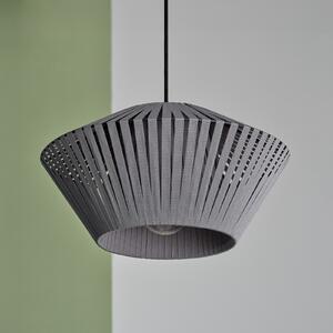 OSRAM viseča svetilka Decor Stripes Ø 30,5 cm, siva, tekstil, E27, zatemnjen, Siva, Dnevna soba / jedilnica, Tkanine / tekstil