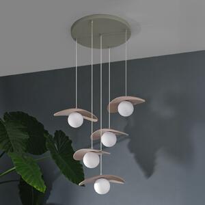 OSRAM viseča svetilka Decor Pearl, 5-žarnica, bež, filc, G9, zatemnjen, Bež, Dnevna soba / jedilnica, Tkanine / tekstil, Sodobni