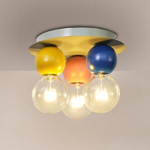 OSRAM stropna svetilka Decor Bubble, 3-žarčkovna, jeklo, barvna, E27, zatemnjen, Večbarvna, Dnevna soba / jedilnica, Kovina, Sodobni
