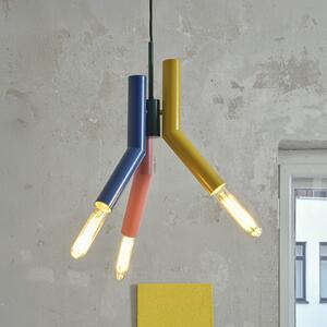 OSRAM viseča svetilka Decor Straw, 3-žarnica, jeklo, barvna, E27, zatemnjen, Večbarvna, Dnevna soba / jedilnica, Kovina, Sodobni