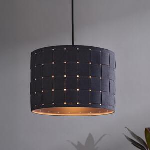 OSRAM viseča svetilka Decor Felt Weaving, Ø 28 cm, siva, filc E27, zatemnjen, Siva, Dnevna soba / jedilnica, Tkanine / tekstil