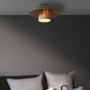 OSRAM stropna svetilka Decor Bamboo Paper Hut Ø 40 cm, bambus E27, zatemnjen, Rjava / rjasta, Dnevna soba / jedilnica, Bambus, Podeželska hiša / Rustikalna