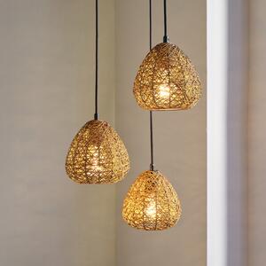 OSRAM viseča svetilka Decor Paper Drop, 3-žarnica, okrogla, bež, E27, zatemnjen, Bež, Dnevna soba / jedilnica, Papir / karton, Podeželska hiša / Rustikalna