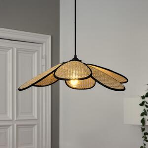 OSRAM viseča svetilka Decor Rattan Daisy, Ø 58 cm, bež, E27, zatemnjen, Bež, Dnevna soba / jedilnica, Les, Sredozemski