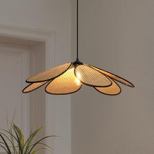 OSRAM viseča svetilka Decor Rattan Daisy, Ø 69 cm, bež, E27, zatemnjen, Bež, Dnevna soba / jedilnica, Les, Sredozemski
