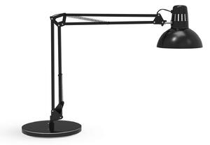 Maul LED namizna svetilka MAULstudy, črna, jeklo, 49 cm, E27, Črna, Študija / pisarna, Kovina