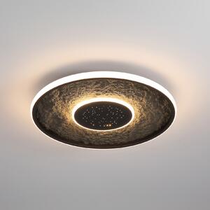 Searchlight LED stropna svetilka Lumadisc, zvezdni učinek, črna, Ø 41 cm, zatemnjen, Črna, Dnevna soba / jedilnica, Kovina, Sodobni