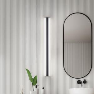 Helestra LED-ogledalo LOOM, dolžina 120 cm, črno, IP44, Črna, Kopalnica, Kovina