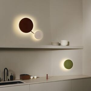 MARSET LED stenska svetilka Caramel, opal, Ø 22 cm, TRIAC, steklo, zatemnjen, Bela, Dnevna soba / jedilnica, Steklo, Dizajn