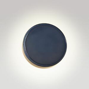 MARSET LED stenska svetilka Caramel, modra, Ø 22 cm, TRIAC, steklo, zatemnjen, Modra, Dnevna soba / jedilnica, Steklo, Dizajn