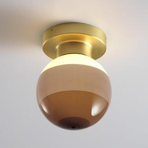 MARSET LED stenska svetilka Dipping Light A2, rjava/medenina, zatemnjen, Rjava / rjasta, Dnevna soba / jedilnica, Kovina, Dizajn, Globus