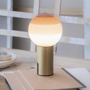 MARSET Akku-Tischlampe Dipping Light, krem/medenina, z možnostjo zatemnitve, zatemnjen, Bež, Dnevna soba / jedilnica, Steklo, Dizajn