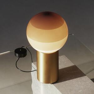 MARSET namizna svetilka Dipping Light, višina 22 cm, krem/medenina, Bež, Dnevna soba / jedilnica, Steklo, Dizajn