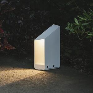 MARSET LED-sokel Domus, višina 26 cm, bela, aluminij, zatemnjen, Bela, Aluminij, Dizajn