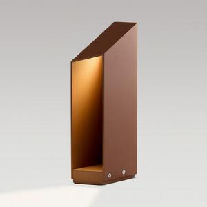 MARSET LED-sokel Domus višina 37 cm rjava barva aluminij, zatemnjen, Rjava / rjasta, Aluminij, Dizajn