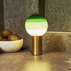 MARSET namizna svetilka Dipping Light, višina 22 cm, zelena/medenina, Zelena, Dnevna soba / jedilnica, Steklo, Dizajn