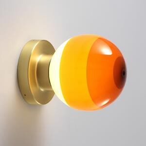 MARSET LED stenska svetilka Dipping Light A2, oranžna/zlata, zatemnjen, Oranžna, Dnevna soba / jedilnica, Kovina, Dizajn, Globus