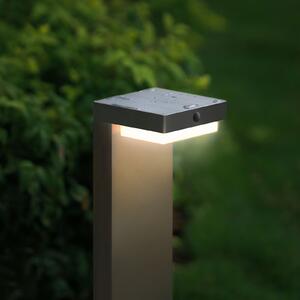 G & L Handels GmbH LED-akumulatorska zunanja svetilka 800104, antracitna, IP44, senzor, Črna, Aluminij