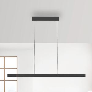 Paul Neuhaus LED viseča svetilka Adriana Square, siva, navzgor/navzdol, zatemnjen, Siva, Dnevna soba / jedilnica, Aluminij, Sodobni