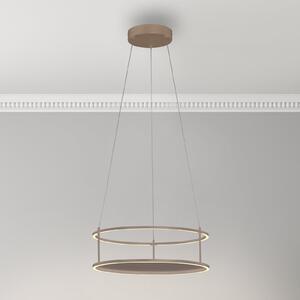 Paul Neuhaus LED-visoka svetilka Conni znamke Neuhaus, peščene barve, Ø 50 cm, zatemnjen, Bež, Dnevna soba / jedilnica, Kovina, Sodobni
