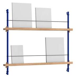 MoebeMoebe - Magazine Shelving Oak/Deep Blue Moebe