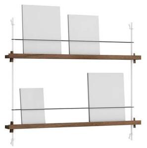 MoebeMoebe - Magazine Shelving Smoked Oak White Moebe