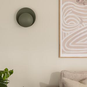 Globen Lighting stenska svetilka ORBIT, zelena, kovina, Ø 30 cm, Zelena, Dnevna soba / jedilnica, Kovina, Sodobni