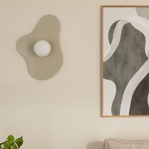 Globen Lighting stenska svetilka ILLUSION, bež, steklo, 60 cm, Bež, Dnevna soba / jedilnica, Steklo, Sodobni