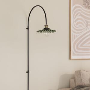 Globen Lighting stenska svetilka COBBLER, zelena, višina 150 cm, steklo, Črna, Dnevna soba / jedilnica, Steklo, Dizajn
