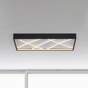 JUST LIGHT. GmbH LED-stropna svetilka Mikado, 60 x 30 cm, črna, zatemnjen, Črna, Dnevna soba / jedilnica, Kovina, Sodobni