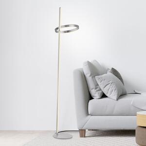 JUST LIGHT. GmbH LED-stoječa svetilka Ritus srebrna železna dimmer 3.000 K, zatemnjen, Kovinska, Dnevna soba / jedilnica, Kovina, Sodobni