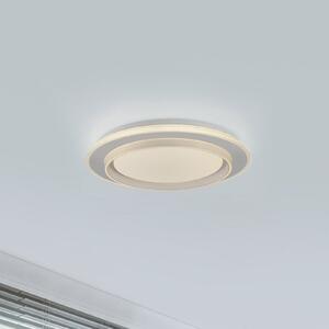JUST LIGHT. GmbH LED stropna svetilka Lago Ø 40 cm bela Daljinski upravljalnik, zatemnjen, Bela, Dnevna soba / jedilnica, Kovina, Sodobni
