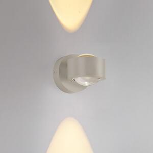 JUST LIGHT. GmbH LED-akumulatorska stenska svetilka Chia, pesek, železo, 3.000 K, zatemnjen, Bež, Dnevna soba / jedilnica, Kovina, Sodobni