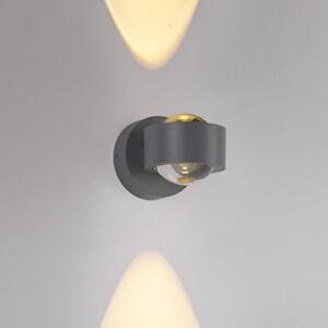 JUST LIGHT. GmbH LED-akumulatorska stenska svetilka Chia srebrna, železo, 3.000 K, zatemnjen, Kovinska, Dnevna soba / jedilnica, Kovina, Sodobni