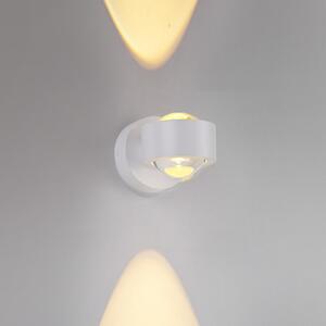 JUST LIGHT. GmbH LED-akumulatorska stenska svetilka Chia, bela, železo, 3.000 K, zatemnjen, Bela, Dnevna soba / jedilnica, Kovina, Sodobni