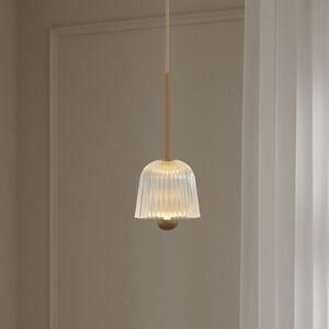 Nuura Aps LED viseča svetilka Asteea 1, Ø 12 cm, barva medenine/prozorna, zatemnjen, Zlata / medeninasta, Dnevna soba / jedilnica, Kovina, Skandinavski