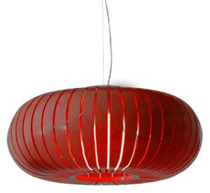 Kartell viseča svetilka Teresa, temno rdeča, Ø 50 cm, E27-LED, Rdeča, Dnevna soba / jedilnica, Plastika, Dizajn