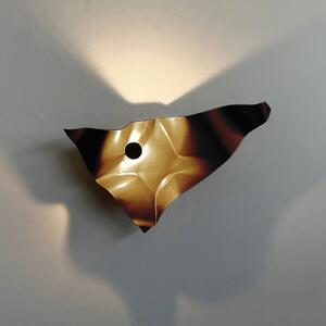 Knikerboker LED stenska svetilka Zona d'ombra, kavno rjava, 79 cm, zatemnjen, Rjava / rjasta, Dnevna soba / jedilnica, Kovina, Dizajn