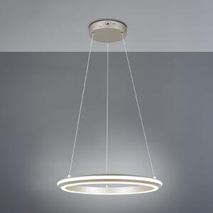 Trio Lighting LED viseča svetilka Amador, Ø 45 cm, nikljevo barva, kovina, CCT, zatemnjen, Kovinska, Dnevna soba / jedilnica, Kovina, Sodobni