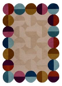 Bež ročno tkana volnena preproga 160x230 cm Mia Textured Scallop – Flair Rugs