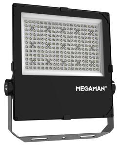 MEGAMAN LED zunanji reflektor Hugo, 150 W, 3000 K, IP66, Črna, Aluminij